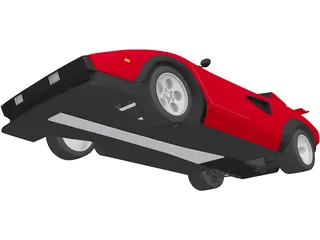 Lamborghini Countach LP500 3D Model preview