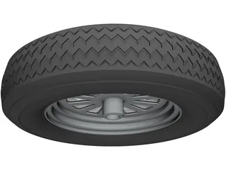 Wheel 12 inch Car 3D Model preview