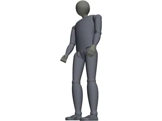Man Standing 3D Model preview