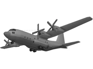 Lockheed C130 Cargo Plane 3D Model preview
