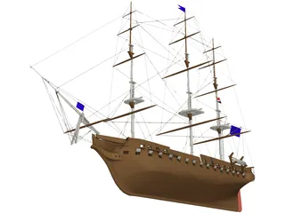 Constitution Ship 3D Model preview