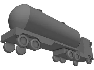 Cement Truck 3D Model preview
