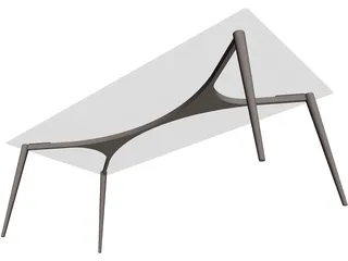 Table Airy Retro 3D Model preview