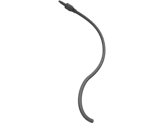 Audio Quarter Inch Jack 3D Model preview