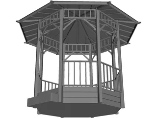 Pergola 3D Model preview