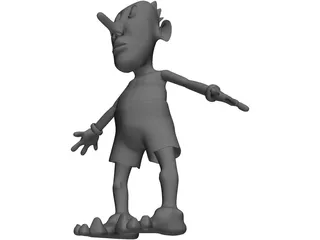 Alien Style Cartoonish Character 3D Model preview