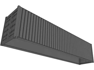 Shipping Container 40` 3D Model preview