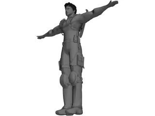 Chris Redfield 3D Model preview