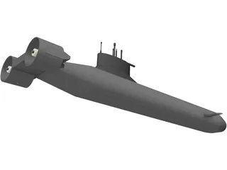 Typhoon Submarine 3D Model preview