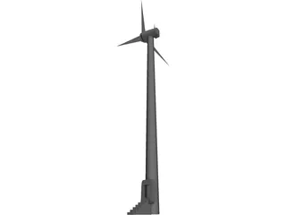 Wind Turbine 3D Model preview