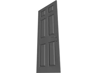 Door and Handle 3D Model preview