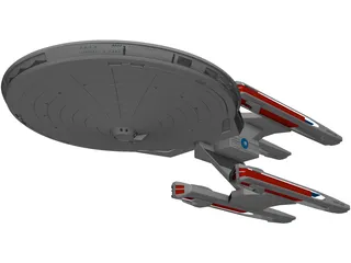 USS Stargazer 3D Model preview