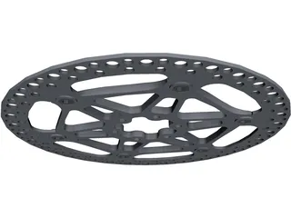 Floating Rotor Disc Brake 3D Model preview