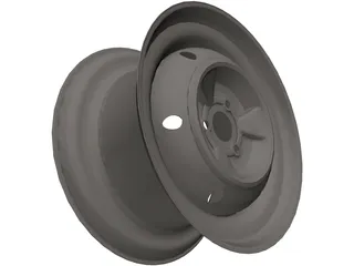 Tata Nano Wheel 3 Lug 3D Model preview