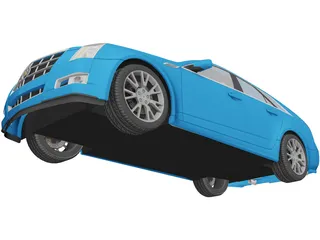 Cadillac CTS Sport Wagon (2010) 3D Model preview