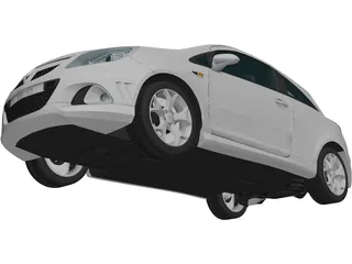 Opel/Vauxhall Corsa VXR (2009) 3D Model preview