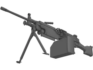 M249 LMG 3D Model preview