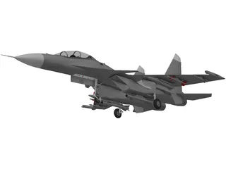 Sukhoi Su-27 Flanker 3D Model preview