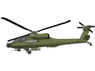 Boeing AH-64A Apache 3D Model preview