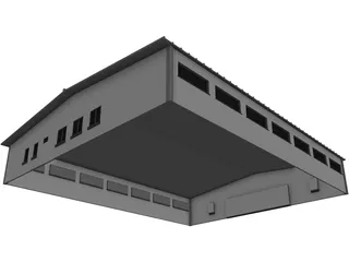 Industrial House 3D Model preview