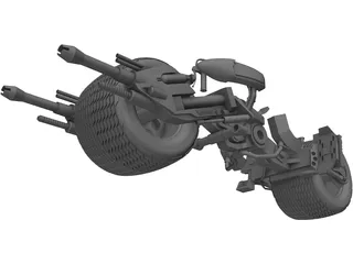 Batman The Dark Knight Batpod Motorcycle 3D Model preview