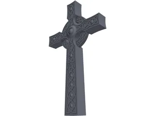 Scottish Celtic Cross 3D Model preview