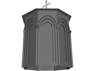 Church Tower 3D Model preview