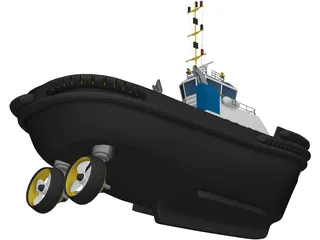 Tug Boat 3D Model preview