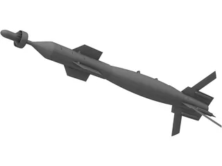 GBU-12 500lb Laser Guided Missile 3D Model preview