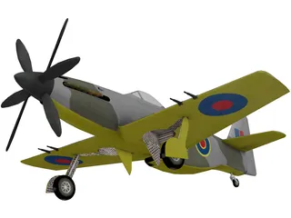 Martin Baker MB 5 3D Model preview