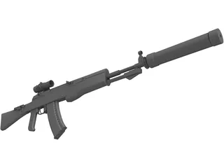 AN-94 3D Model preview