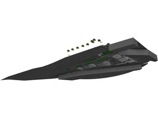 Settlement with 12 Buildings 3D Model preview