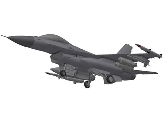 F-16 Fighting Falcon 3D Model preview