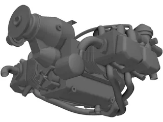 Rotax 912 Engine 3D Model preview