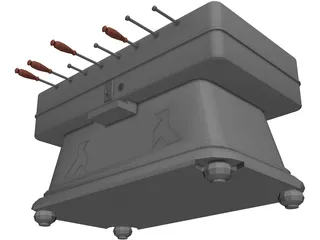 Foosball Table 3D Model preview