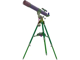 Bresser R-80 Telescope 3D Model preview