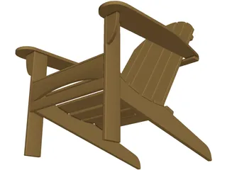 Chair Adirondak 3D Model preview