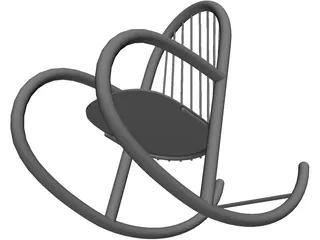 Chair Rocker 3D Model preview