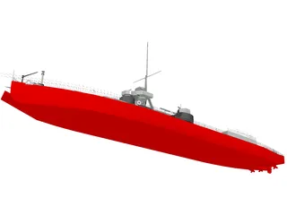River Monitor Russian 3D Model preview