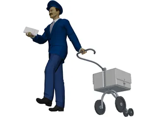 Postman 3D Model preview