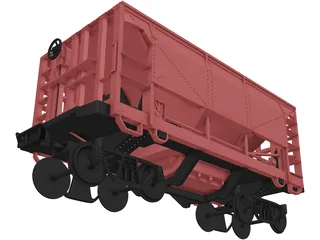 Union Pacific Wagon 3D Model preview