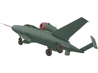 Heinkel He 162 A-2 Salamander 3D Model preview