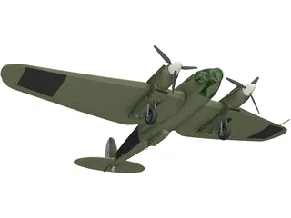 Heinkel He 111 H 3D Model preview