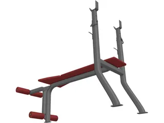 Weight Bench 3D Model preview
