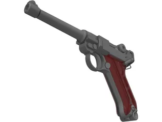 Luger P08 3D Model preview