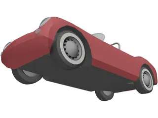 Porsche Roadster (1955) 3D Model preview