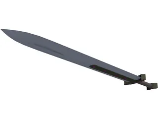 Sword Short Broad 3D Model preview