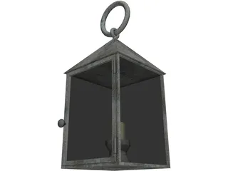 Handheld Candle Lantern 3D Model preview