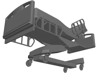 Bed Hospital Incline 3D Model preview