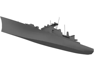 Oslo Class Frigate 3D Model preview